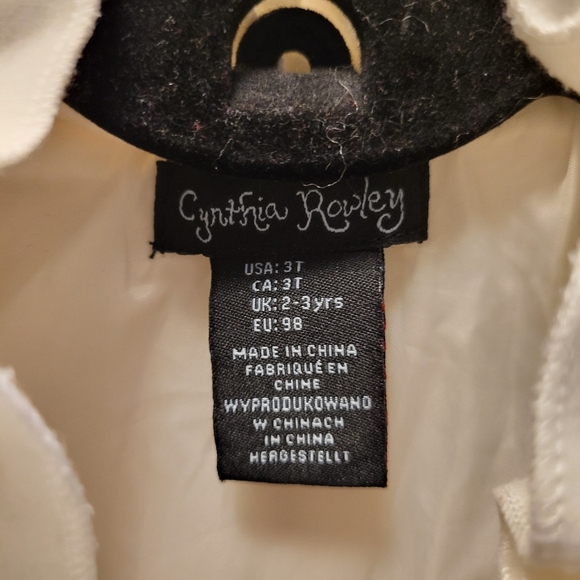 Cream dress coat 3t - Picture 2 of 3